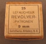 Austrian 9mm Pinfire Ammo in Box - 1 of 6