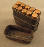 Rare 7MM Pinfire Ammo In Leather Wallet for Carry Pistol - 1 of 7