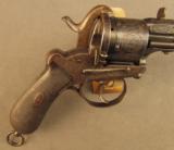 Antique Francotte Belgian Lefaucheux Double Action Revolver - 2 of 12