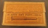 Vintage Winchester Ammo 30 Army Soft Point Krag Rifle - 1 of 4