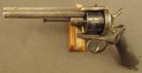 Military Style Pinfire Revolver With Topstrap, Sheild and Holster - 5 of 12