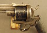 Military Style Pinfire Revolver With Topstrap, Sheild and Holster - 7 of 12