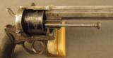 Military Style Pinfire Revolver With Topstrap, Sheild and Holster - 3 of 12