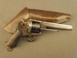 Military Style Pinfire Revolver With Topstrap, Sheild and Holster - 1 of 12