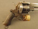 Military Style Pinfire Revolver With Topstrap, Sheild and Holster - 2 of 12