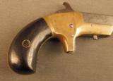 Single Shot Pistol Antique Deringer Cowles & Son - 2 of 12