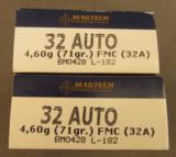 Mag tech 32 Auto Ammo 100 Rnds - 2 of 2