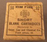 Union Cape and Chemical .32 Short Rim Fire Blank empty Box - 1 of 6
