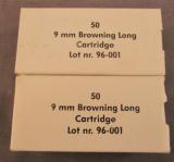9MM Browning Long ( 9 X 20mm) Ammo - 1 of 2