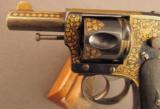 Fine Belgian Damascened Hammerless Pocket Revolver - 3 of 9