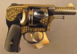 Fine Belgian Damascened Hammerless Pocket Revolver - 1 of 9