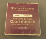 Westley Richards Ammunition .600 Nitro Express Solid 5 Rnds - 1 of 4