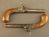 Pair of Auguste Francotte Folding Trigger Percussion Pocket Pistols - 1 of 12
