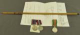 Handmade Swagger Stick and Medals Belonging to Pvt. Leo D. Melanson RC - 1 of 14