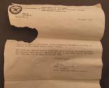 National Match M1 Garand
Rifle 1952 date with U.S. Army Letter - 2 of 12