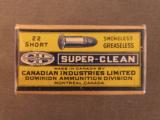 Early 1930's CIL Super-Clean Greaseless 22 Short Ammo - 1 of 3