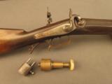New York Percussion Target Rifle w/ original false muzzle mid 1800s - 1 of 12