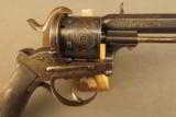 Antique Francotte Belgian Lefaucheux Pinfire Double Action Revolver - 3 of 12