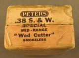 Peters Wad Cutter Mid Range 38 Special Ammo 1920s - 5 of 7