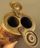 Double Compartment Pistol Flask with Oak Leaf cir. 1860s - 4 of 9