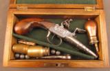 French Flintlock Turn-Off Pistol by Fillon of Paris - 1 of 12