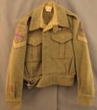 WW2 Canadian Uniform Jacket with canvass Patches 1945 Dated - 1 of 15
