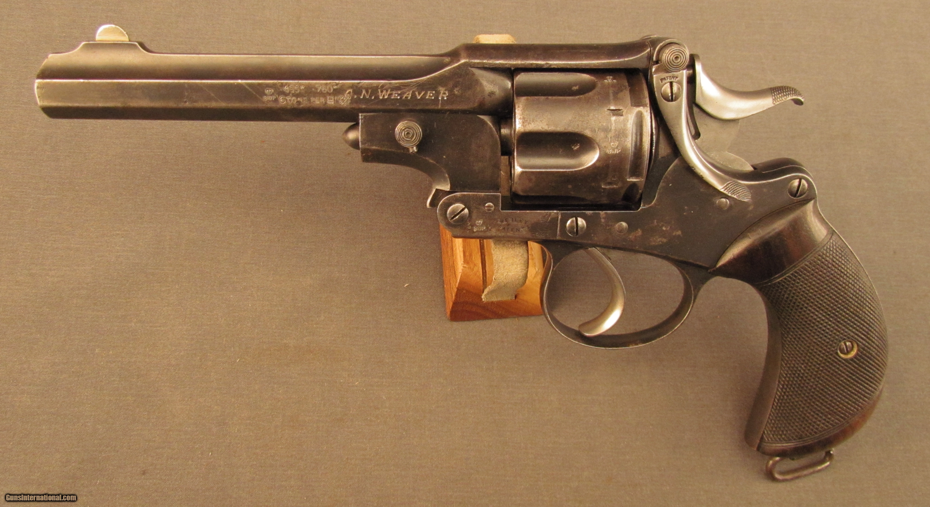 Antique Webley Kaufmann Revolver 45 Colt