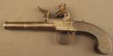 British Cannon Barreled Flintlock Turn-Off Pistol by Blair & Lea - 4 of 12