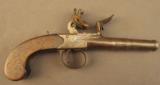 British Cannon Barreled Flintlock Turn-Off Pistol by Blair & Lea - 1 of 12