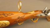 Exquisite 18th Century Gold Embellished German Flintlock Hunting Rifle - 7 of 12