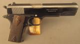 WW1 Colt 1911 45 Auto Pistol Commercial Model Built on Government Fram - 1 of 12
