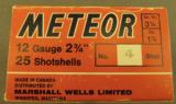 Vintage Meteor Shotshell Box 12 Gauge 1966 - 2 of 6