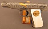 Engraved & Gold Inlaid Remington Model 51 Pistol - 5 of 12