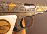 Engraved & Gold Inlaid Remington Model 51 Pistol - 4 of 12