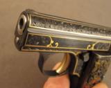Browning Engraved and Gold Inlaid .25 Baby Model Pistol - 10 of 12