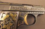 Browning Engraved and Gold Inlaid .25 Baby Model Pistol - 4 of 12