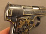 Browning Engraved and Gold Inlaid .25 Baby Model Pistol - 3 of 12