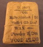 Confederate 1862 Packet of Musket Cartridges - 1 of 4