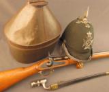 Canadian Militia Unit Marked Snider Rifle - Helmet and Bayonet - 1 of 25