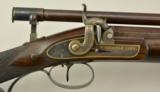 British Percussion Scoped Sporting Rifle Cased w/ Gold Inlay - 15 of 26