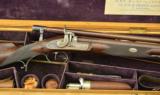 British Percussion Scoped Sporting Rifle Cased w/ Gold Inlay - 1 of 26