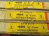 Kynoch 404 Nitro Express Cartridges 2 7/8