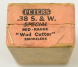 Peters Wad Cutter Mid Range 38 Special Ammo 1920s - 5 of 6