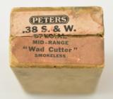 Peters Wad Cutter Mid Range 38 Special Ammo 1920s - 3 of 6
