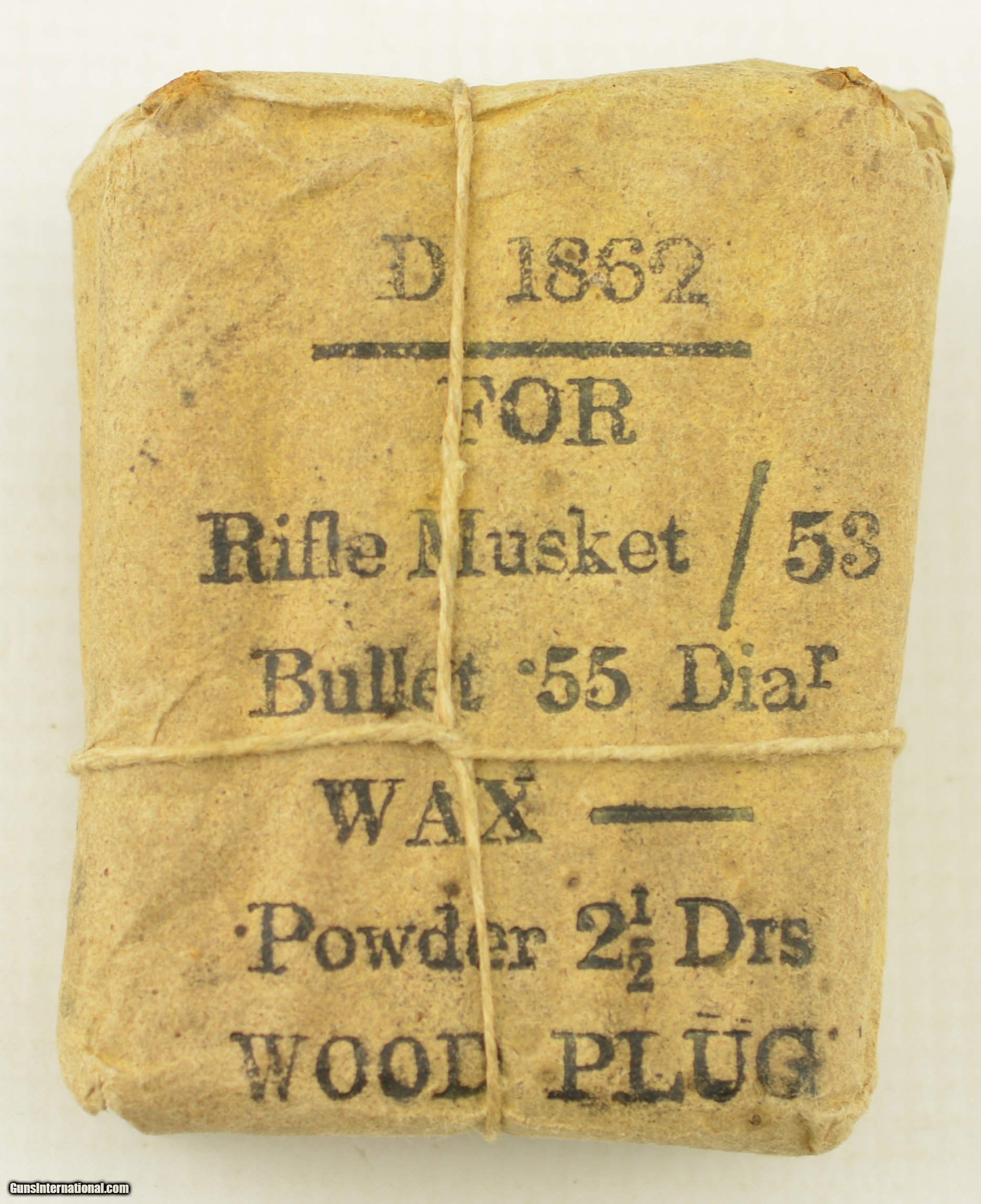 Civil War Confederate 1862 Ammo Packet Musket Cartridges