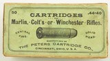 Sealed Box of Peters 44-40 Cartridges - 1 of 8
