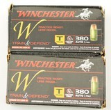2 Boxes Winchester 380 ACP Train & Defend Ammo - 1 of 3
