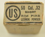 Box of US Metallic Cartridge Co. .32 Short RF Lesmok Target Cartridges - 2 of 6