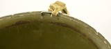 WW2 US Helmet Fixed Bale Front Seam Shrapnel Hole - 7 of 10