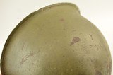 WW2 US Helmet Fixed Bale Front Seam Shrapnel Hole - 5 of 10